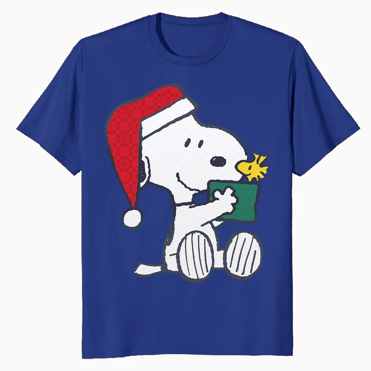 Peanuts Xmas Snoopy Woodstock Present Retro Vintage 80s 90s Official Men's T-Shirt