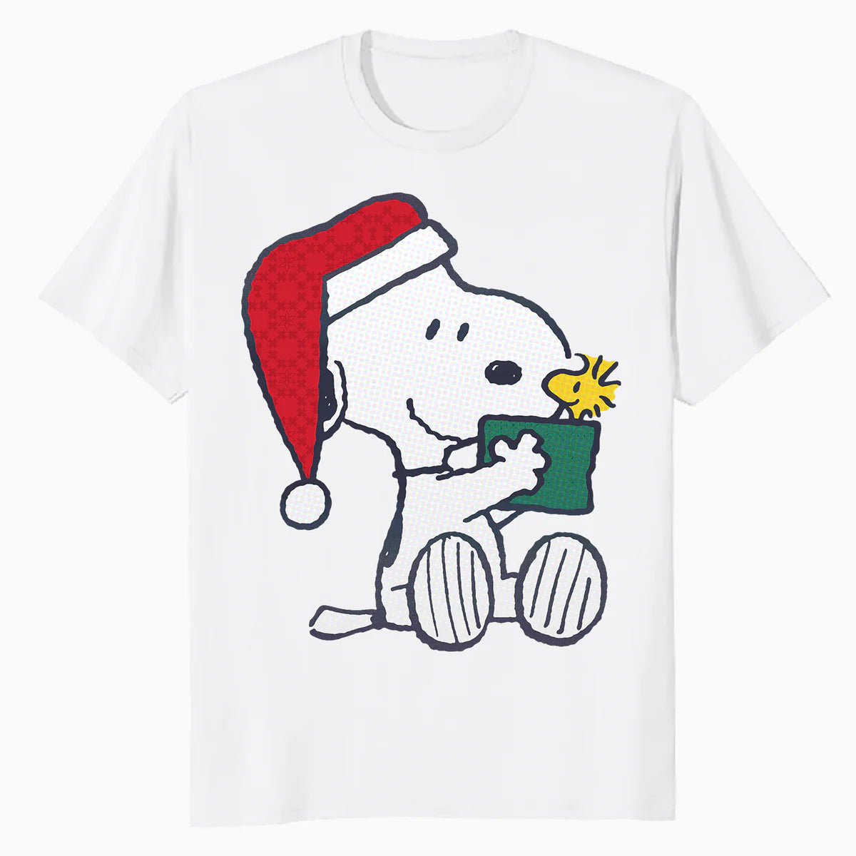 Peanuts Xmas Snoopy Woodstock Present Retro Vintage 80s 90s Official Men's T-Shirt