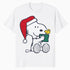 Peanuts Xmas Snoopy Woodstock Present Retro Vintage 80s 90s Official Men's T-Shirt