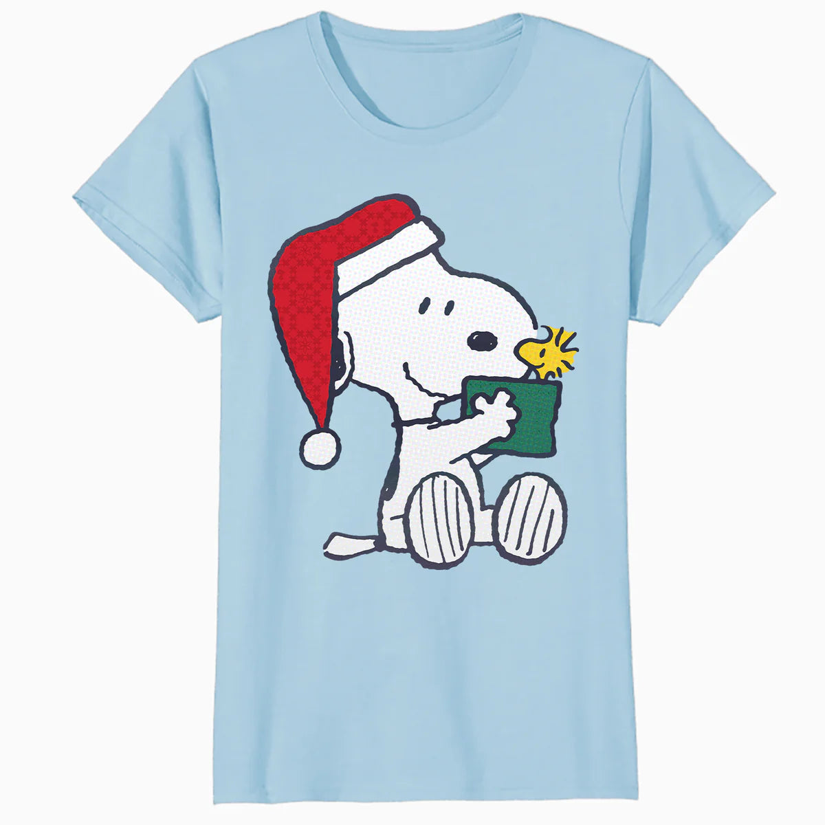 Peanuts Xmas Snoopy Woodstock Present Retro Vintage 80s 90s Official Women's SKINNY FIT T-Shirt