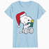 Peanuts Xmas Snoopy Woodstock Present Retro Vintage 80s 90s Official Women's SKINNY FIT T-Shirt