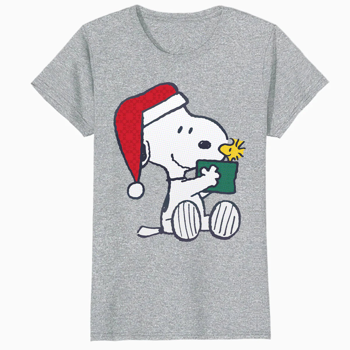 Peanuts Xmas Snoopy Woodstock Present Retro Vintage 80s 90s Official Women's SKINNY FIT T-Shirt