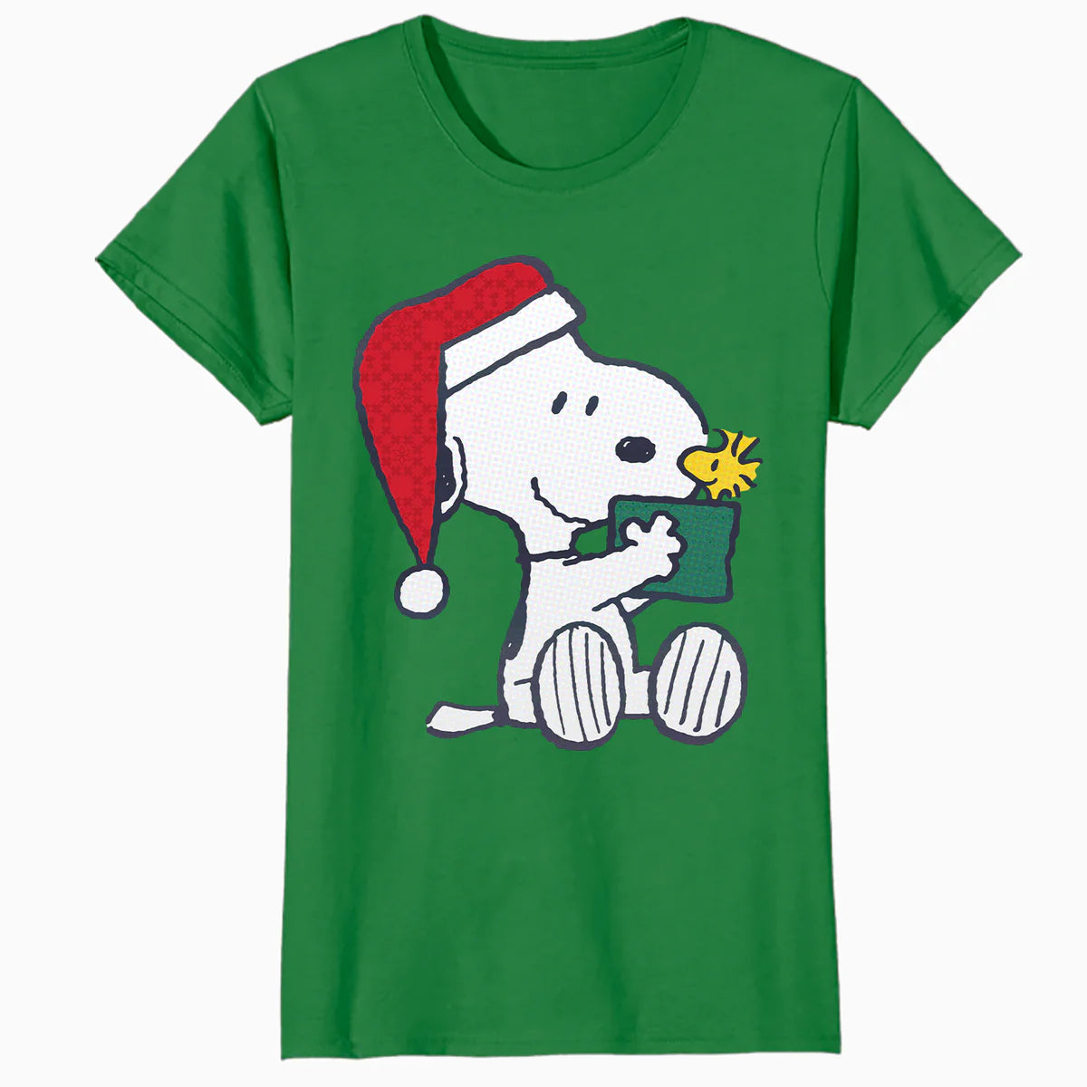 Peanuts Xmas Snoopy Woodstock Present Retro Vintage 80s 90s Official Women's SKINNY FIT T-Shirt