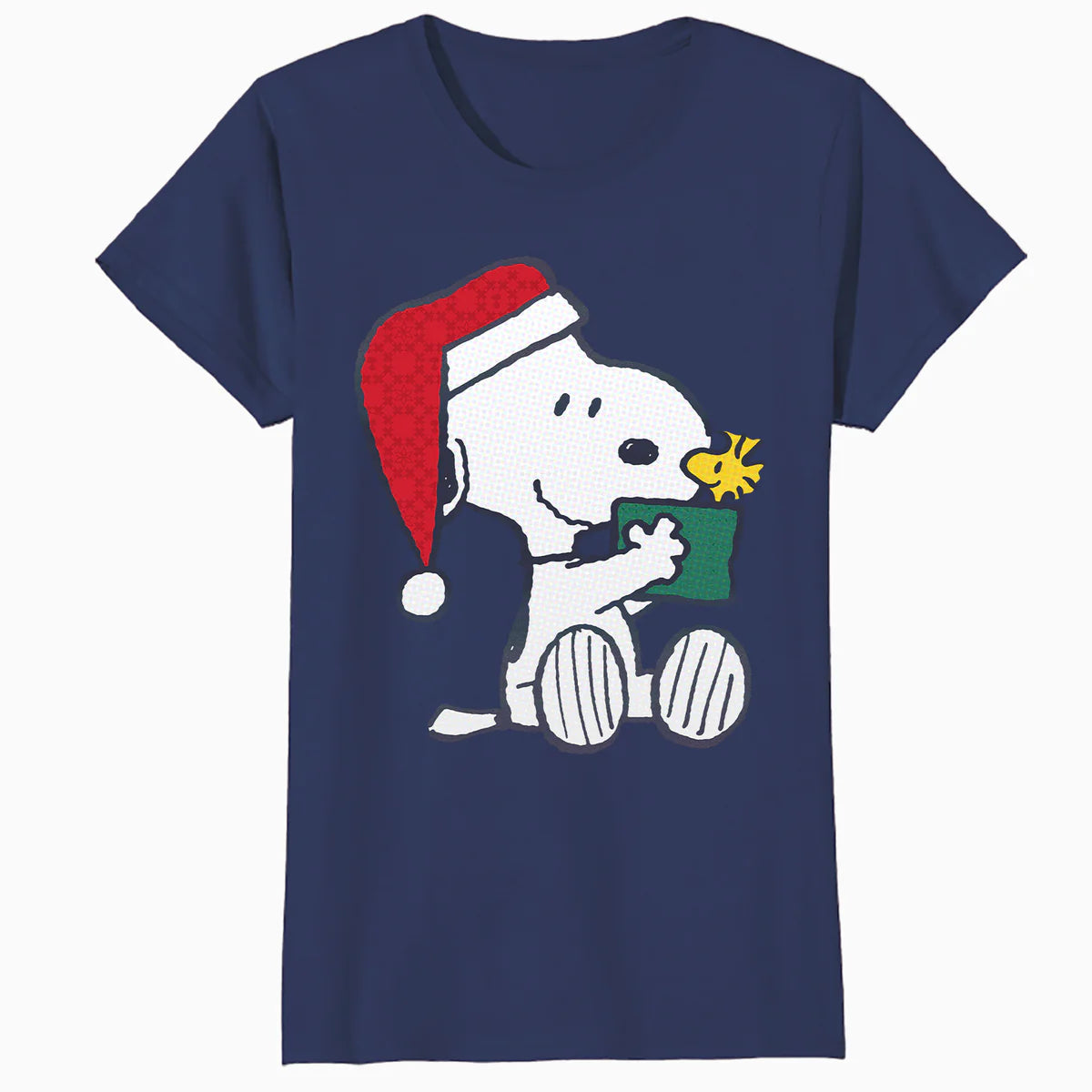 Peanuts Xmas Snoopy Woodstock Present Retro Vintage 80s 90s Official Women's SKINNY FIT T-Shirt