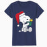 Peanuts Xmas Snoopy Woodstock Present Retro Vintage 80s 90s Official Women's SKINNY FIT T-Shirt