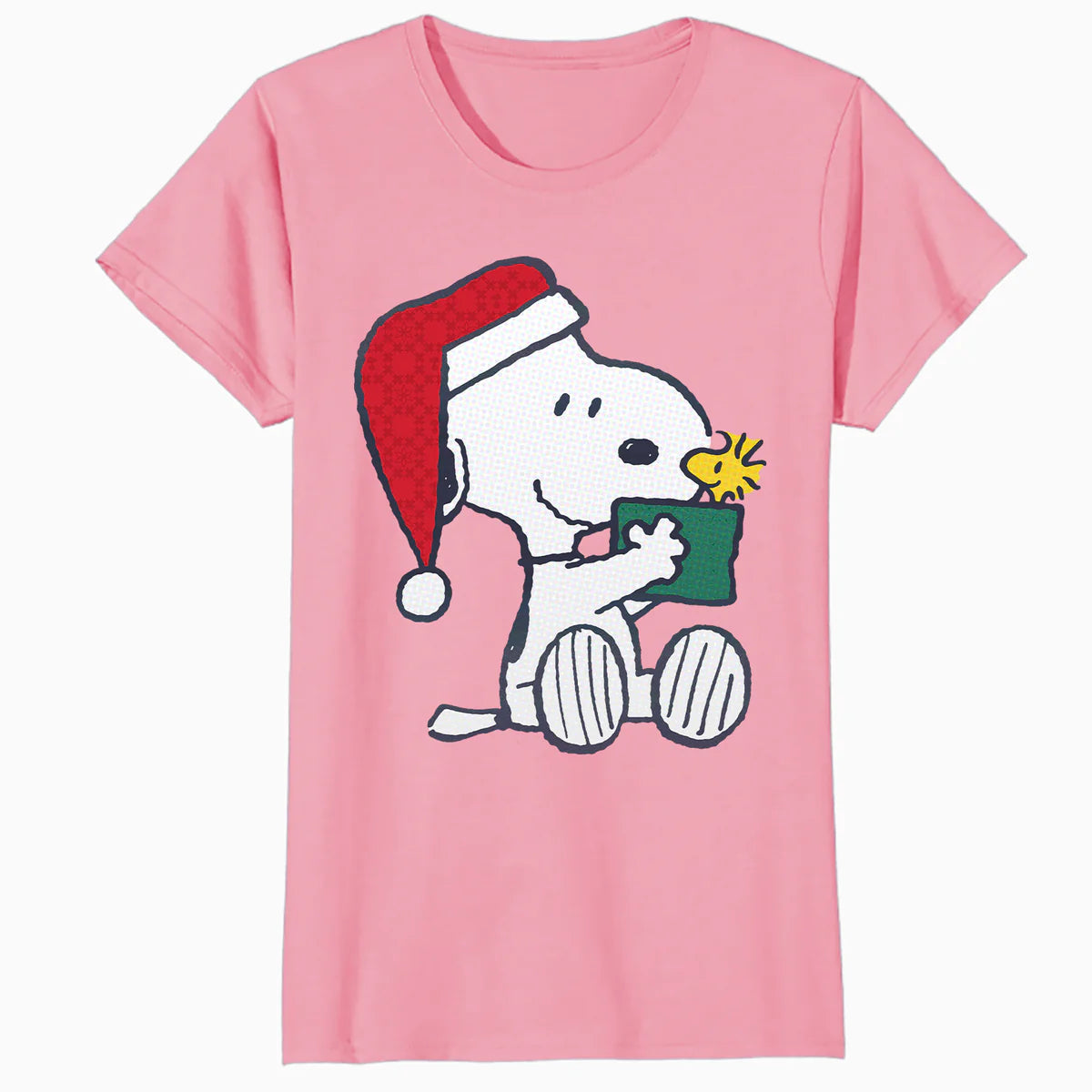 Peanuts Xmas Snoopy Woodstock Present Retro Vintage 80s 90s Official Women's SKINNY FIT T-Shirt