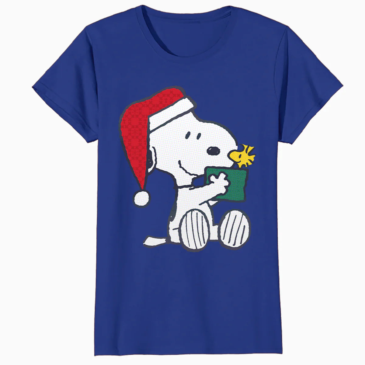 Peanuts Xmas Snoopy Woodstock Present Retro Vintage 80s 90s Official Women's SKINNY FIT T-Shirt