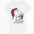 Peanuts Xmas Snoopy Woodstock Present Retro Vintage 80s 90s Official Women's SKINNY FIT T-Shirt