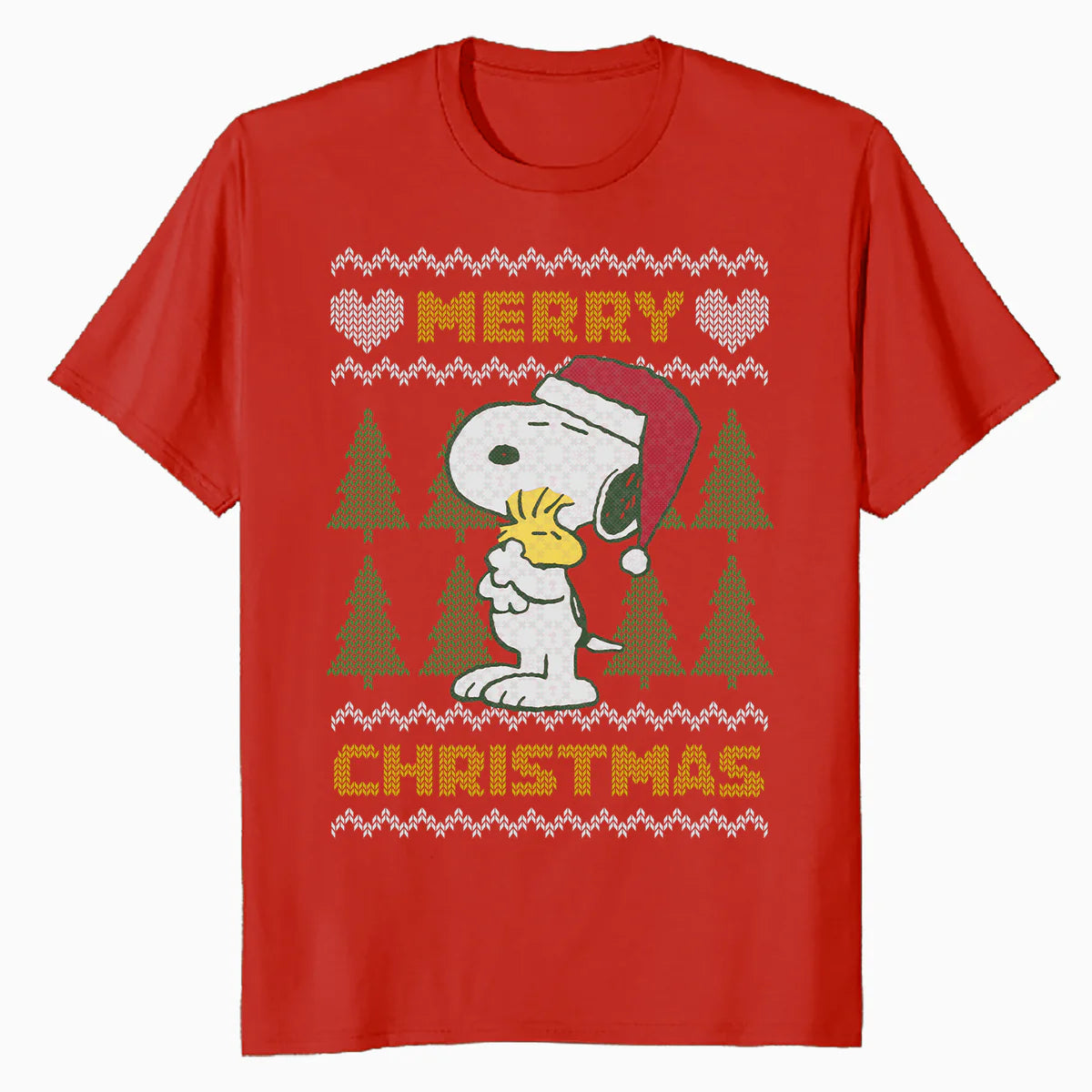 Peanuts Xmas Snoopy Woodstock Retro Ugly Christmas Vintage Official Men's T-Shirt