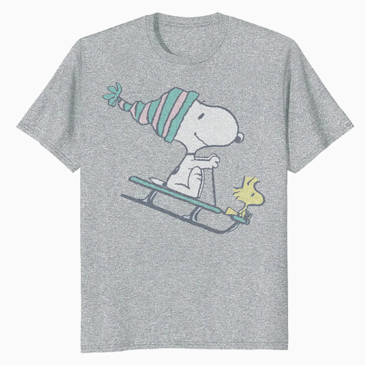 Peanuts Xmas Snoopy Woodstock Sleigh Retro Holiday Vintage Official Men's T-Shirt