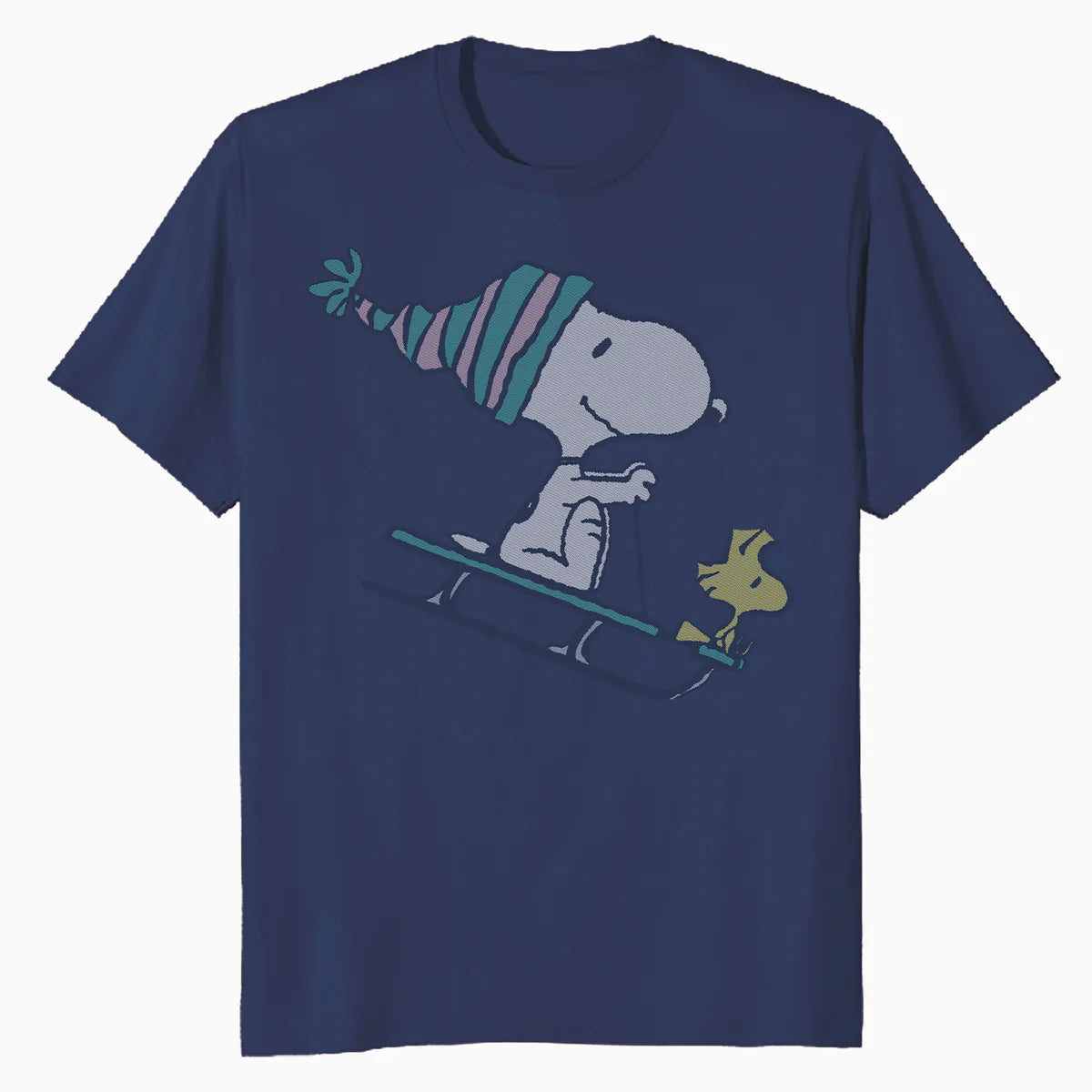 Peanuts Xmas Snoopy Woodstock Sleigh Retro Holiday Vintage Official Men's T-Shirt