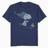 Peanuts Xmas Snoopy Woodstock Sleigh Retro Holiday Vintage Official Men's T-Shirt
