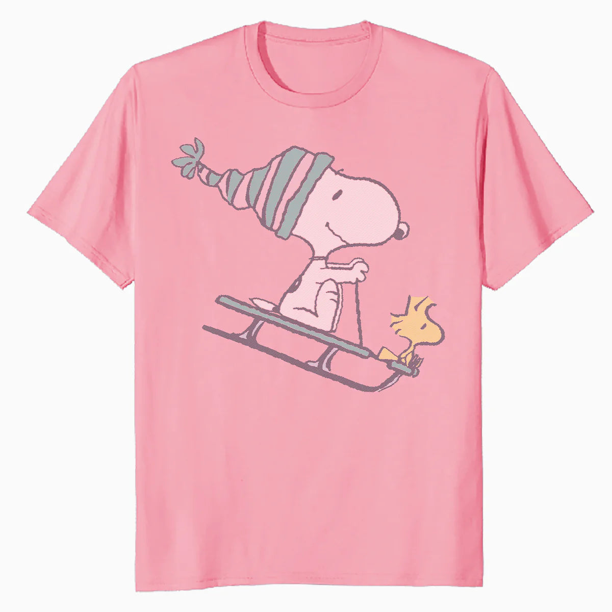 Peanuts Xmas Snoopy Woodstock Sleigh Retro Holiday Vintage Official Men's T-Shirt