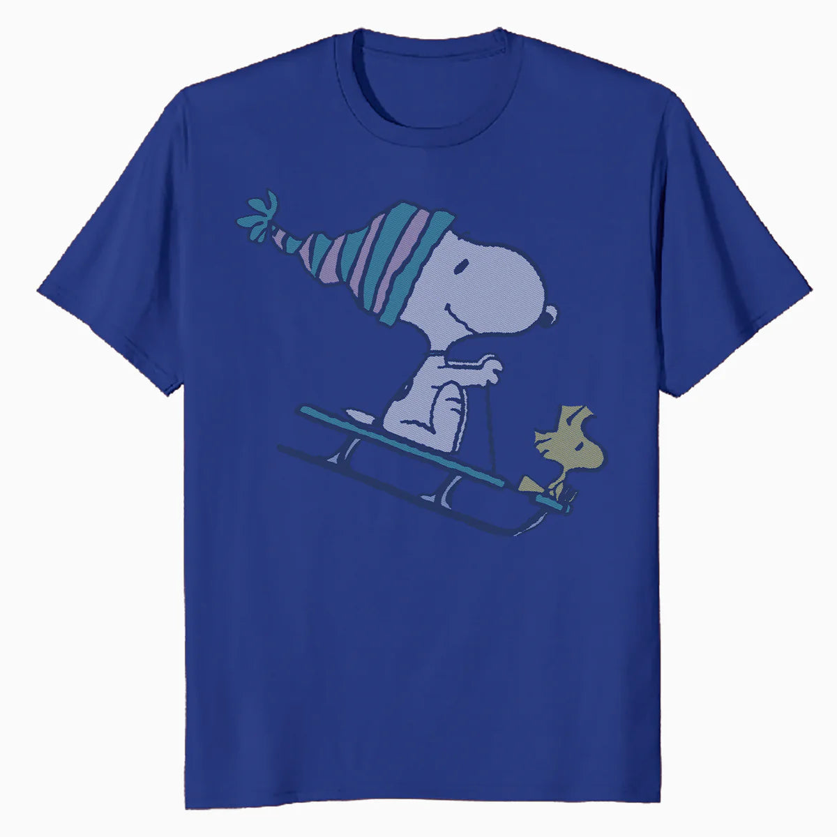 Peanuts Xmas Snoopy Woodstock Sleigh Retro Holiday Vintage Official Men's T-Shirt
