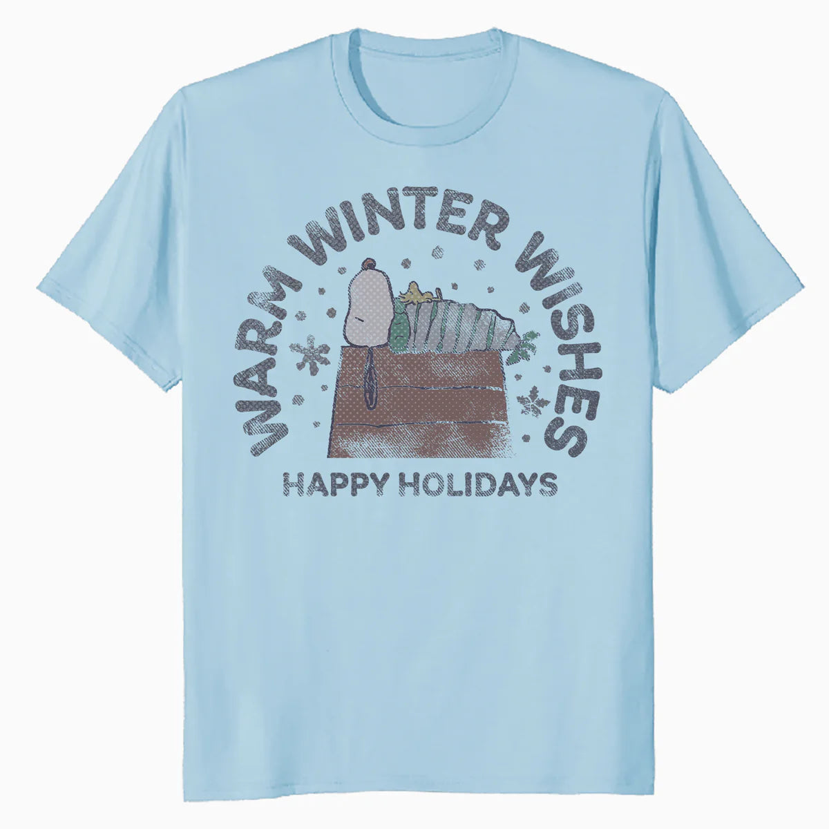 Peanuts Xmas Snoopy Woodstock Winter Wishes Vintage Holiday Official Men's T-Shirt