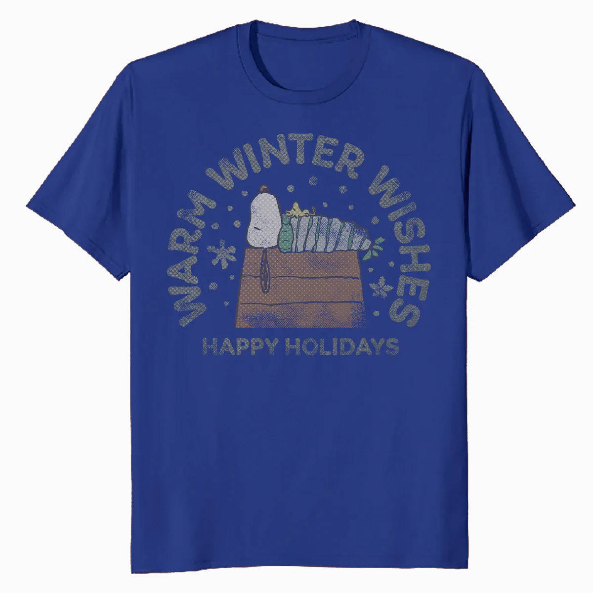 Peanuts Xmas Snoopy Woodstock Winter Wishes Vintage Holiday Official Men's T-Shirt
