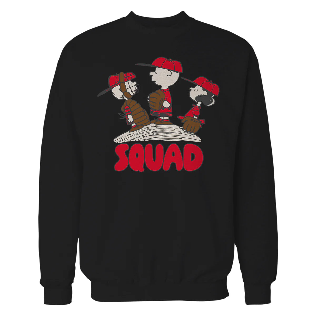 Peanuts Charlie Brown Lucy Sally Baseball Team Squad Friends Retro Official Sweatshirt
