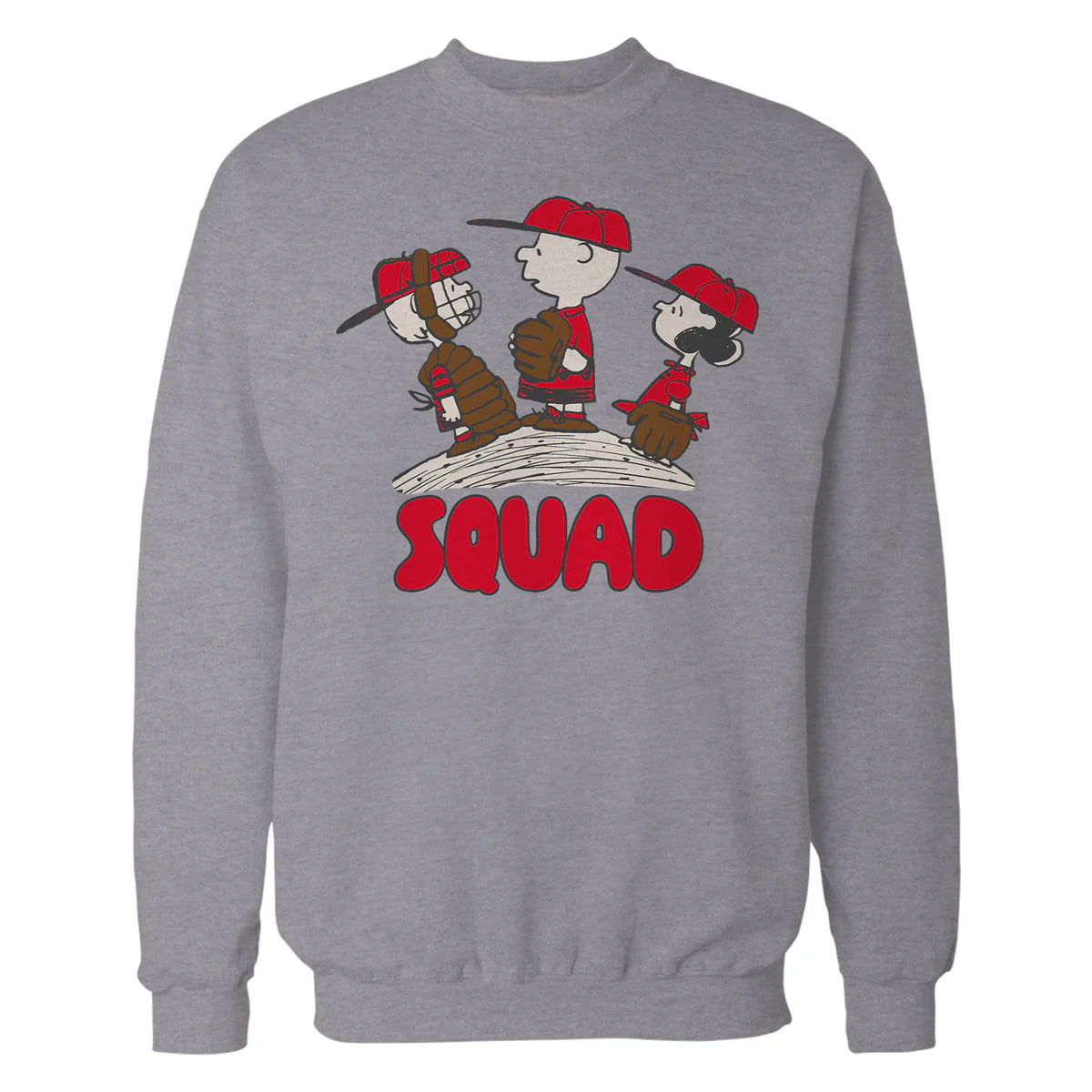 Peanuts Charlie Brown Lucy Sally Baseball Team Squad Friends Retro Official Sweatshirt