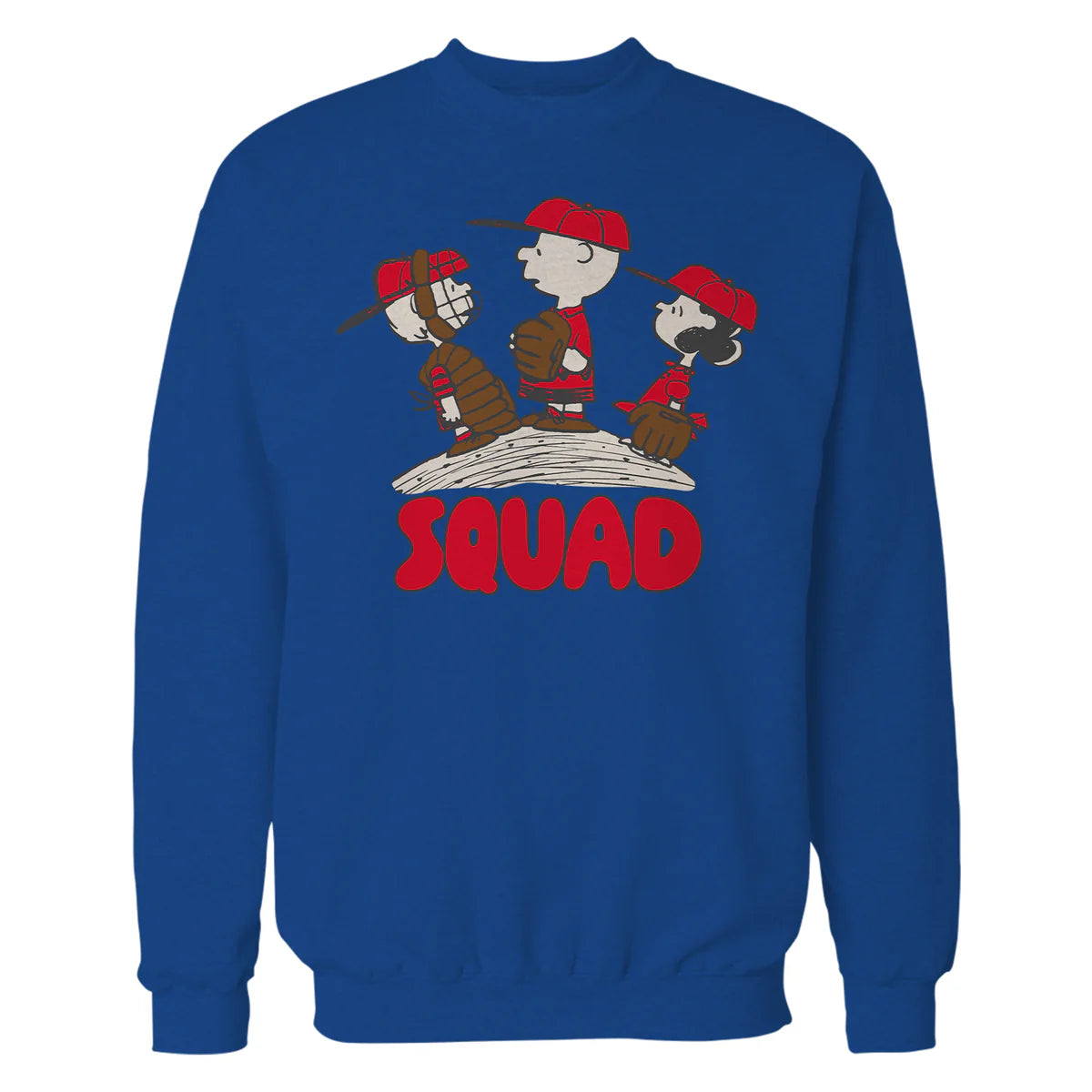 Peanuts Charlie Brown Lucy Sally Baseball Team Squad Friends Retro Official Sweatshirt