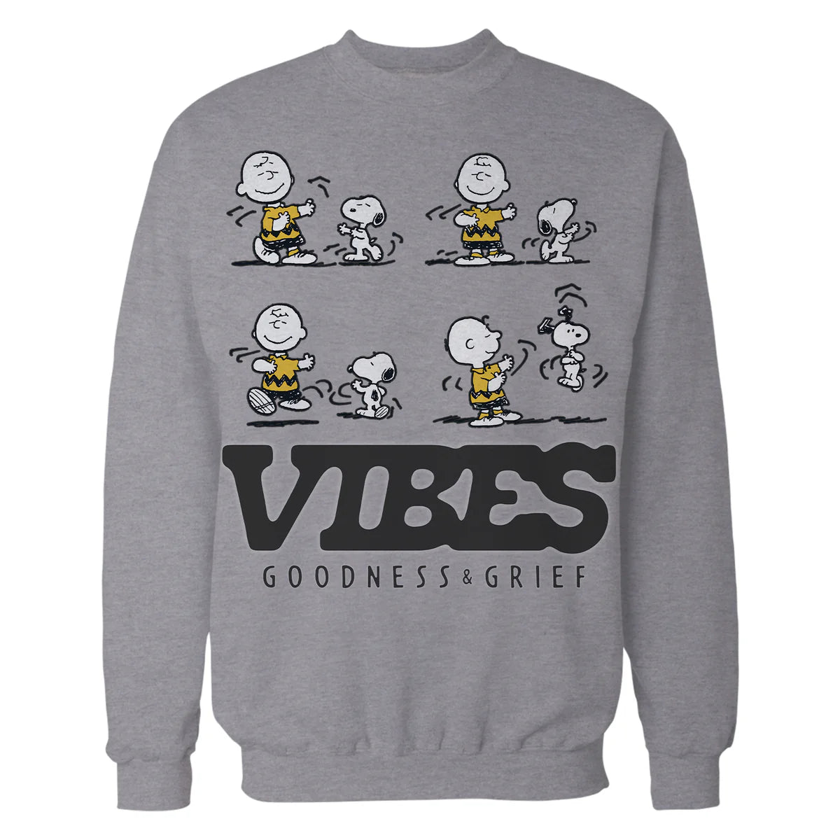 Peanuts Snoopy Charlie Brown Vibes Dancing Beagle Fun Friends Retro Official Sweatshirt