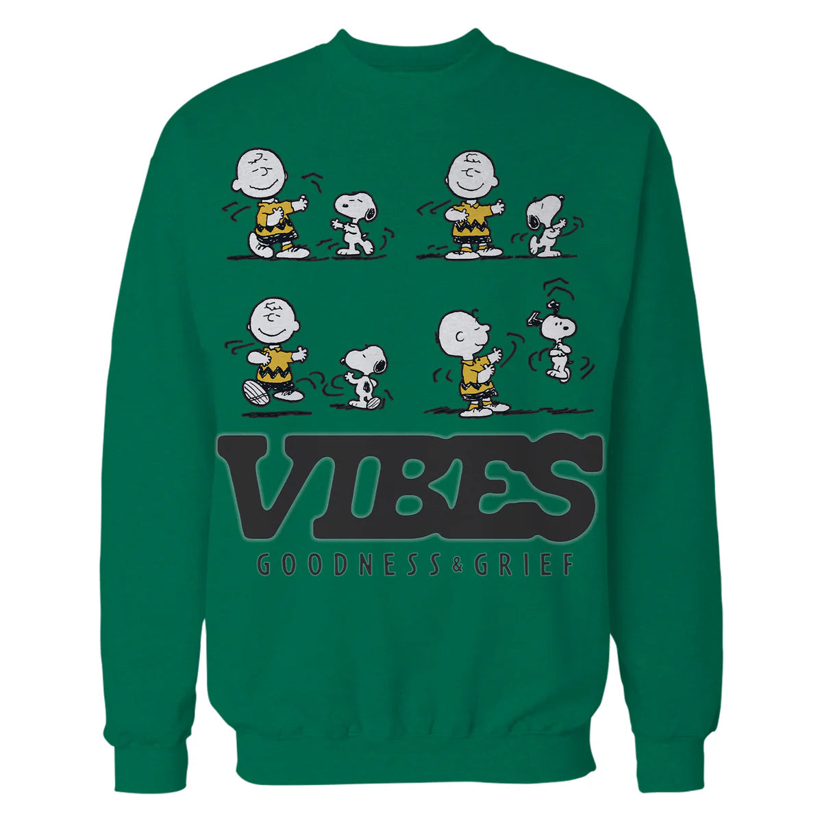 Peanuts Snoopy Charlie Brown Vibes Dancing Beagle Fun Friends Retro Official Sweatshirt