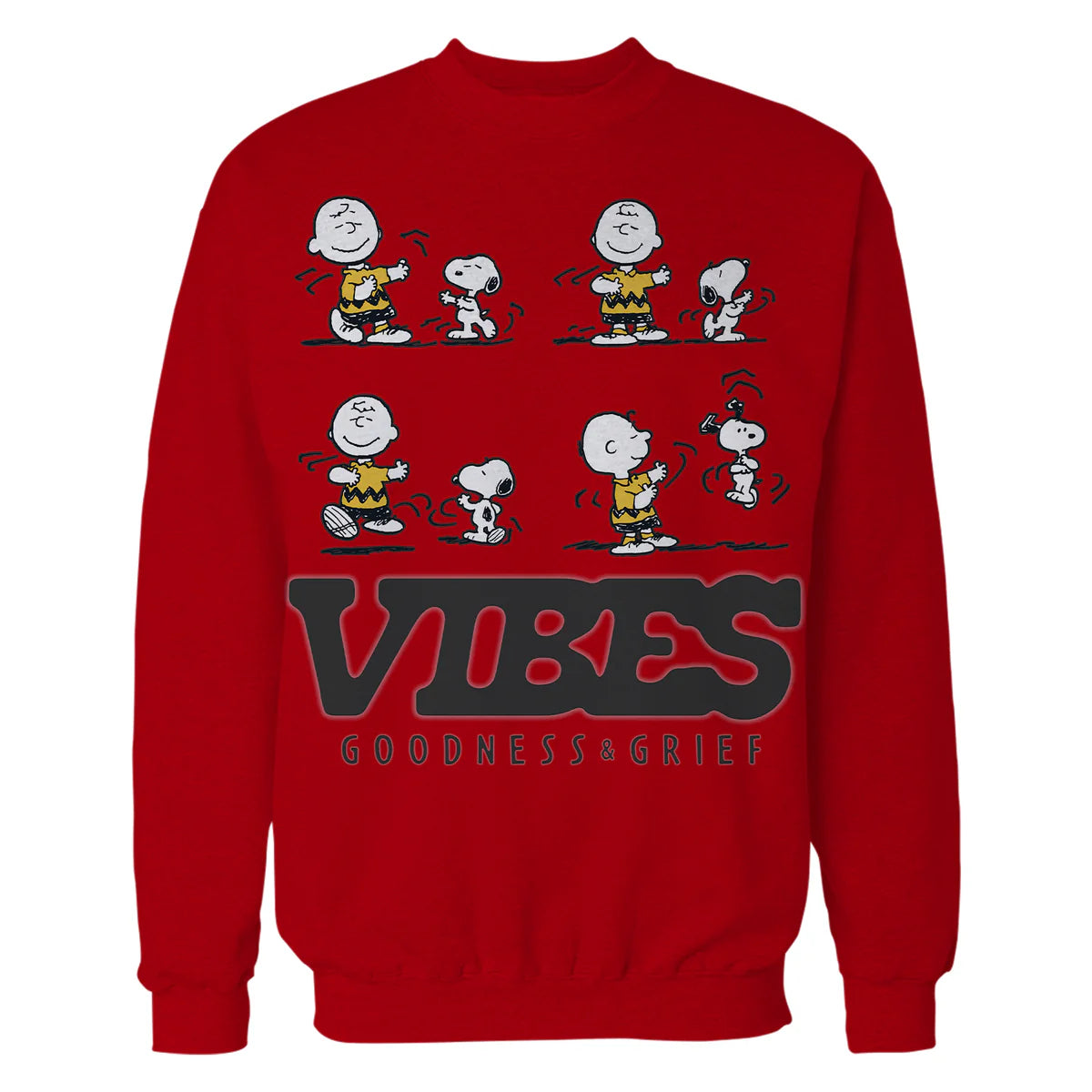 Peanuts Snoopy Charlie Brown Vibes Dancing Beagle Fun Friends Retro Official Sweatshirt