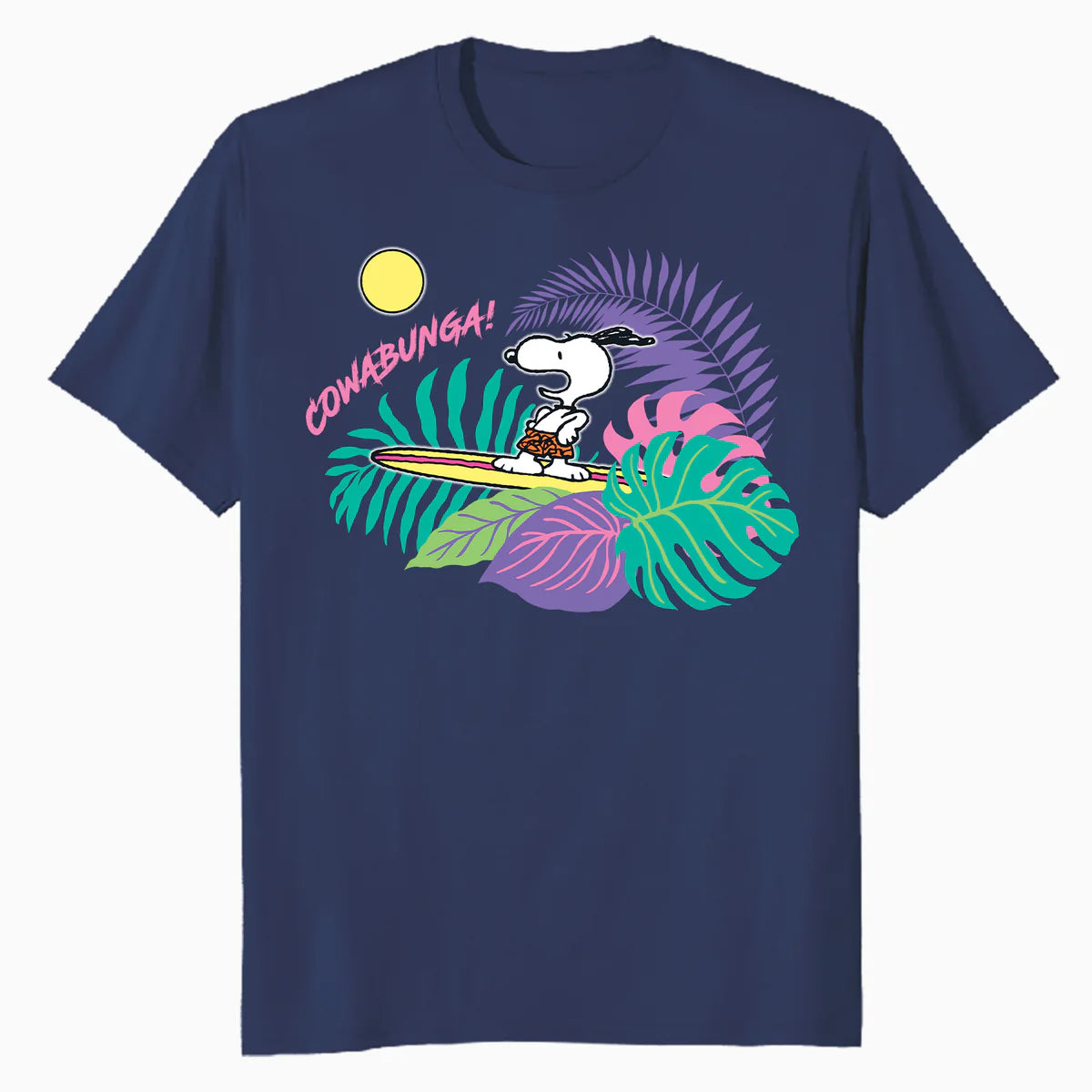 Peanuts Snoopy Summer Surfing Hawaii Holiday Longboard Classic Retro Official Men's T-Shirt