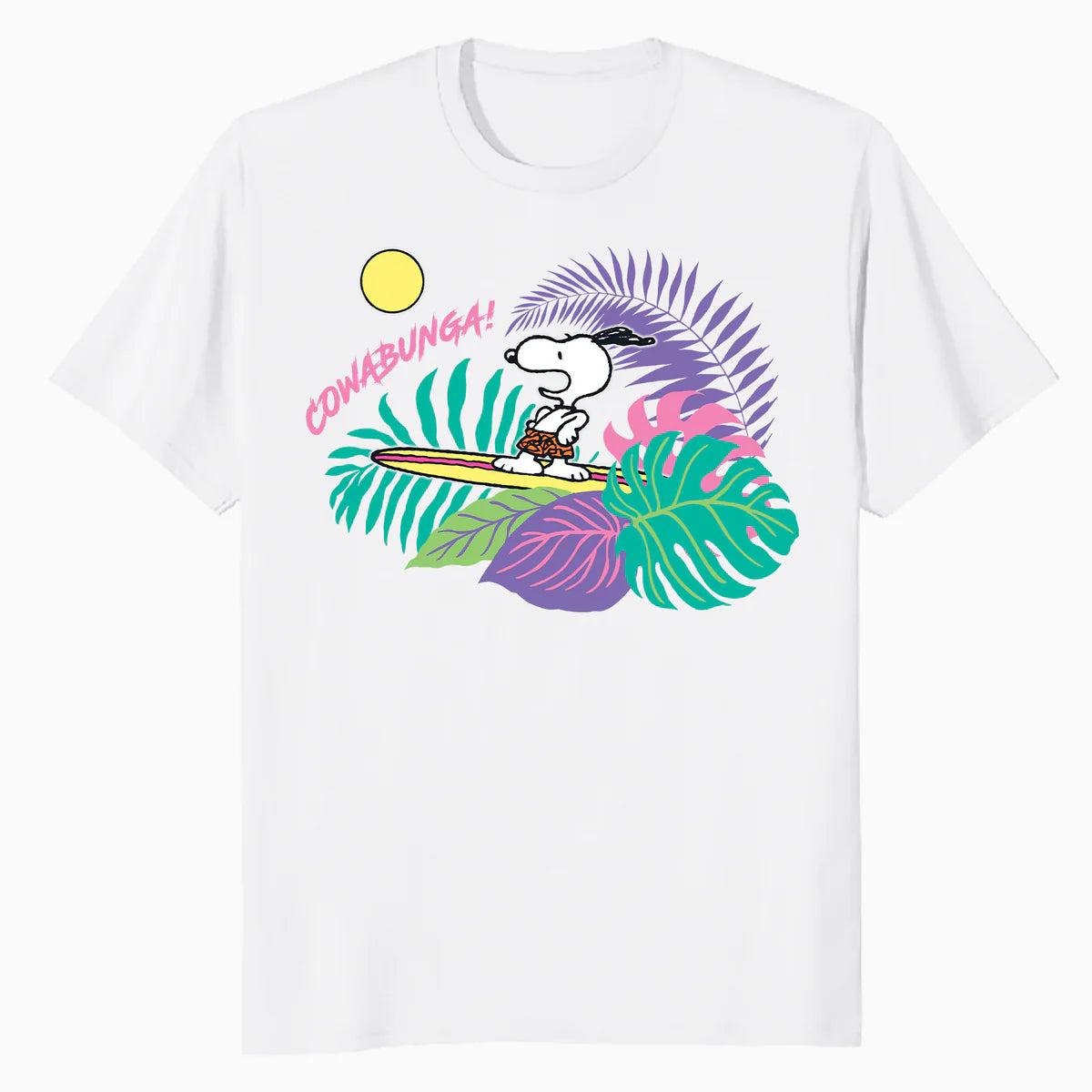Peanuts Snoopy Summer Surfing Hawaii Holiday Longboard Classic Retro Official Men's T-Shirt