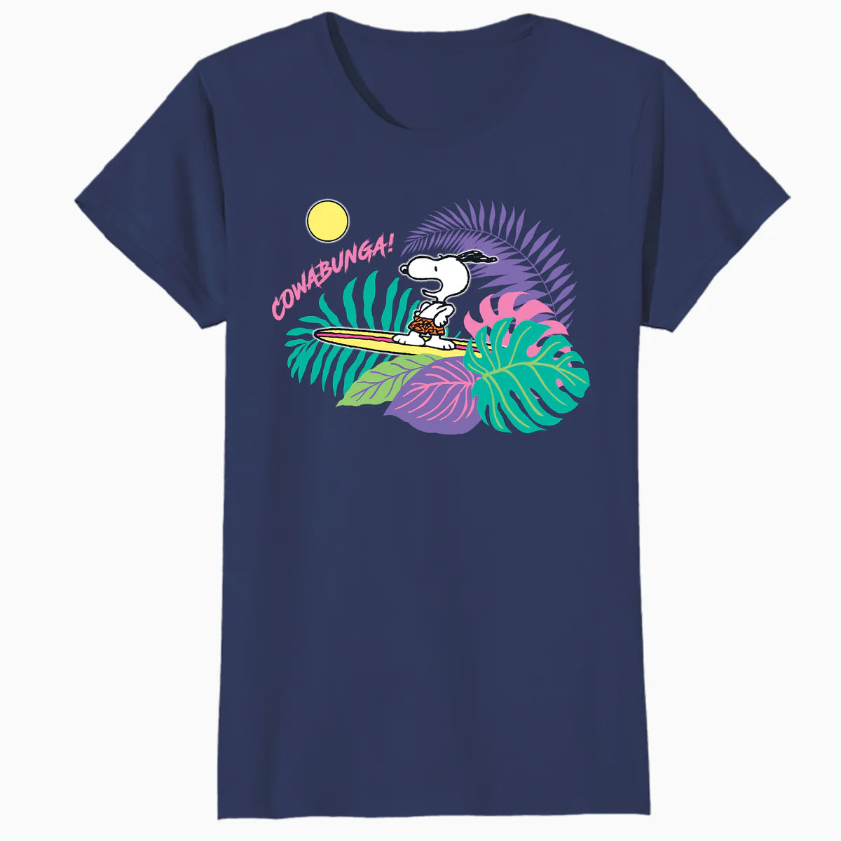 Peanuts Snoopy Summer Surfing Hawaii Holiday Longboard Classic Retro Official Women's T-Shirt