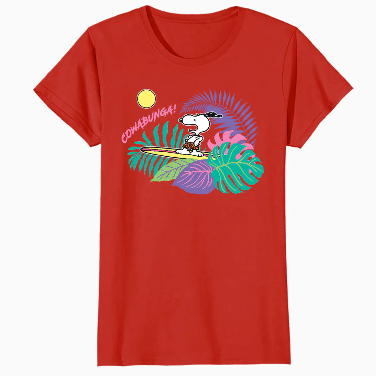 Peanuts Snoopy Summer Surfing Hawaii Holiday Longboard Classic Retro Official Women's T-Shirt