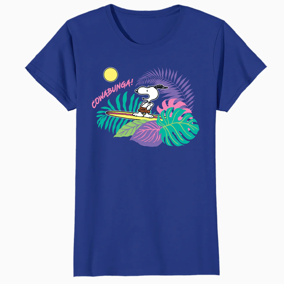 Peanuts Snoopy Summer Surfing Hawaii Holiday Longboard Classic Retro Official Women's T-Shirt