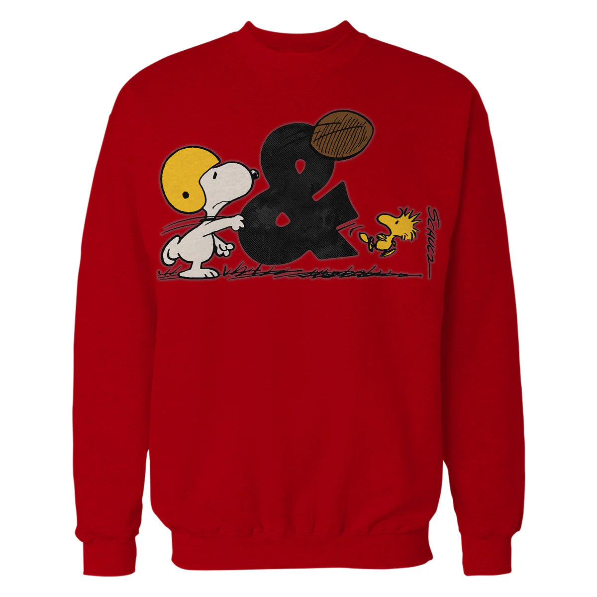 Peanuts Snoopy Woodstock American Football Team Player Friends Retro Official Sweatshirt