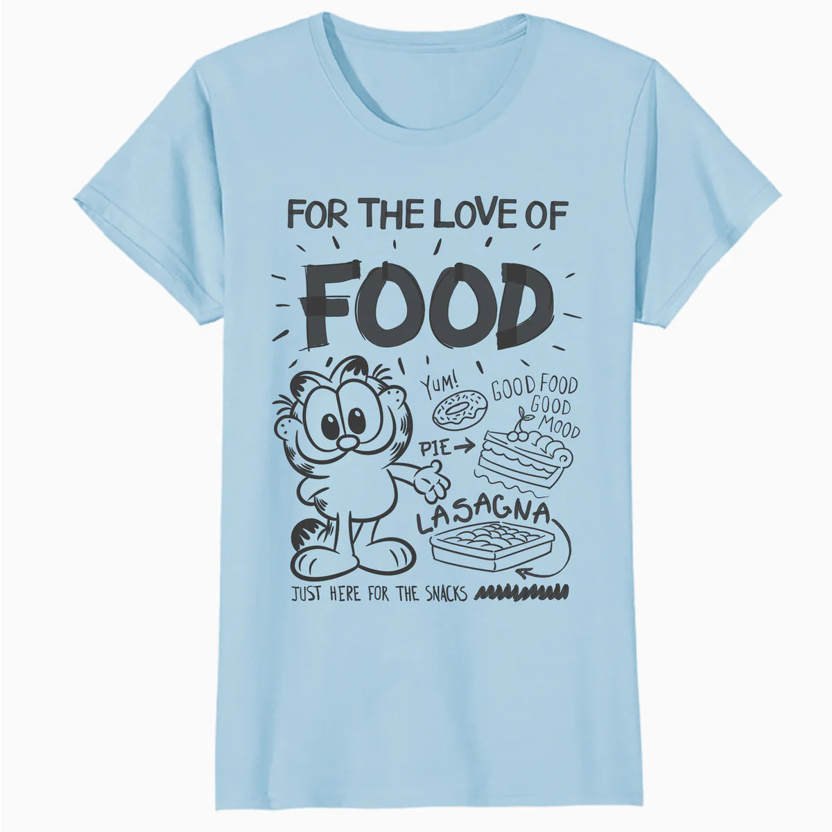 Garfield Food Love Lasagna Foodie Hungry Cat Funny Vintage Official Women's T-Shirt