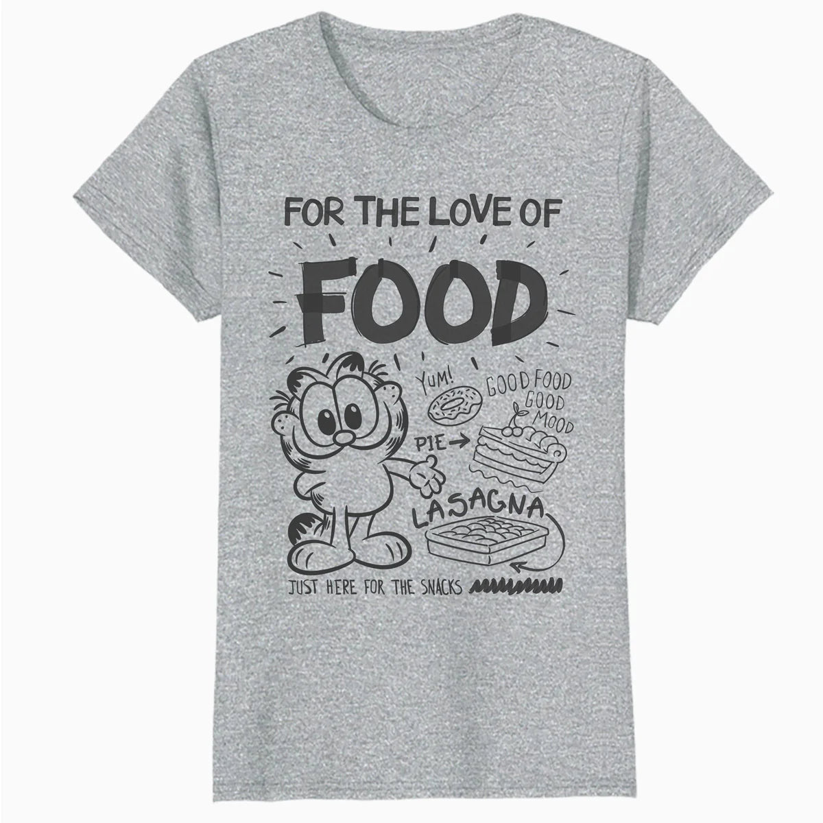 Garfield Food Love Lasagna Foodie Hungry Cat Funny Vintage Official Women's T-Shirt