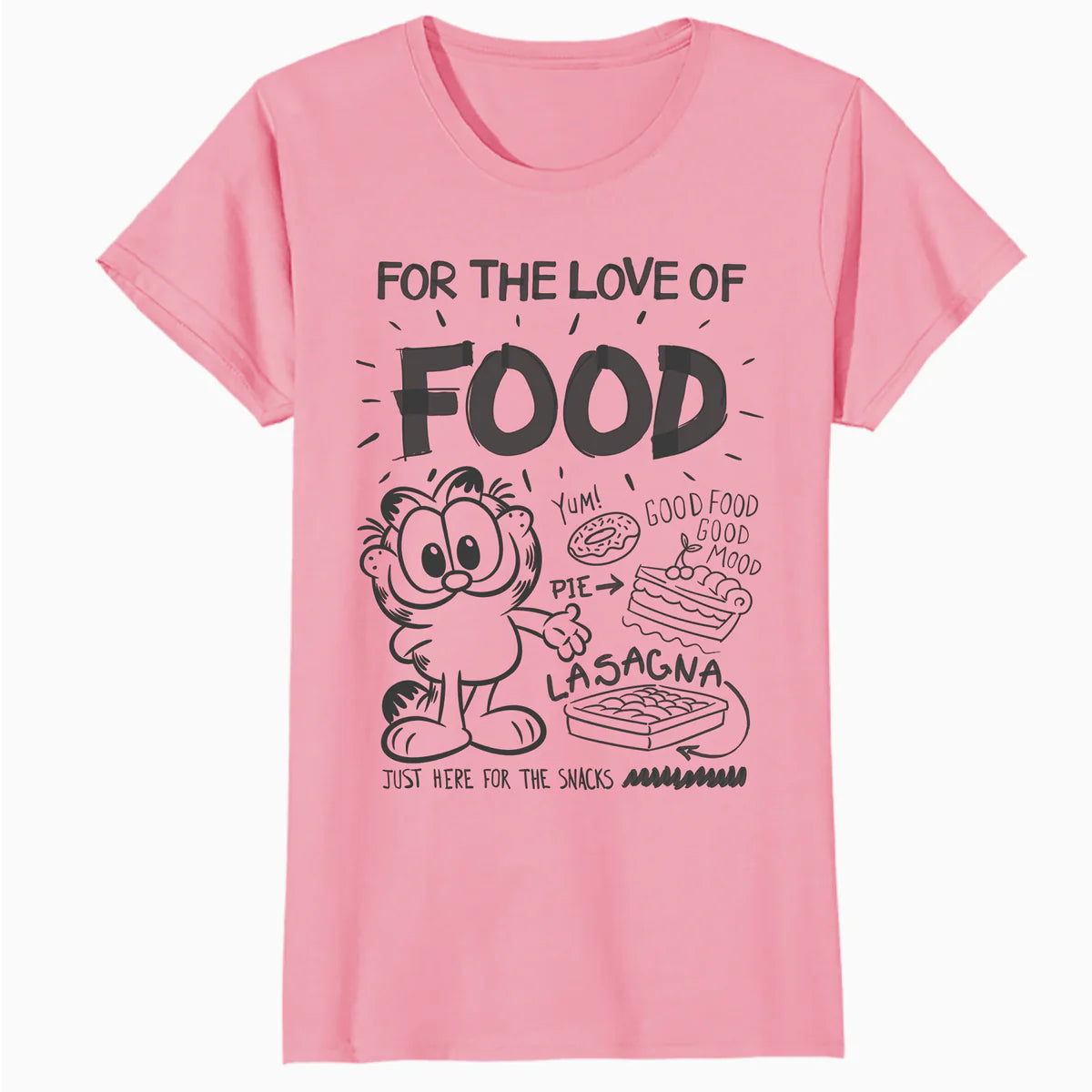 Garfield Food Love Lasagna Foodie Hungry Cat Funny Vintage Official Women's T-Shirt