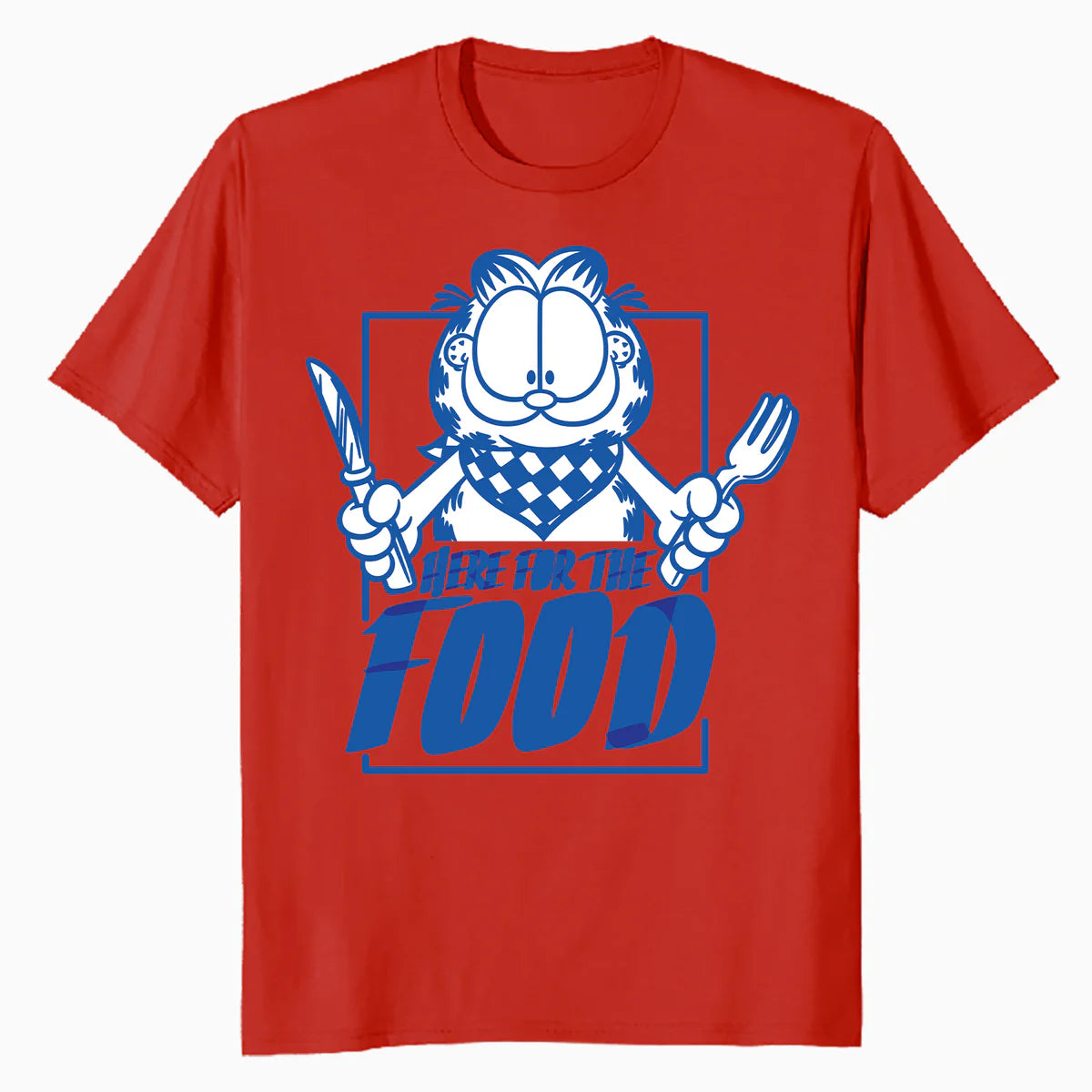 Garfield Food Love Lasagna Foodie Hungry Cat Lol Funny Retro Official Men's T-Shirt
