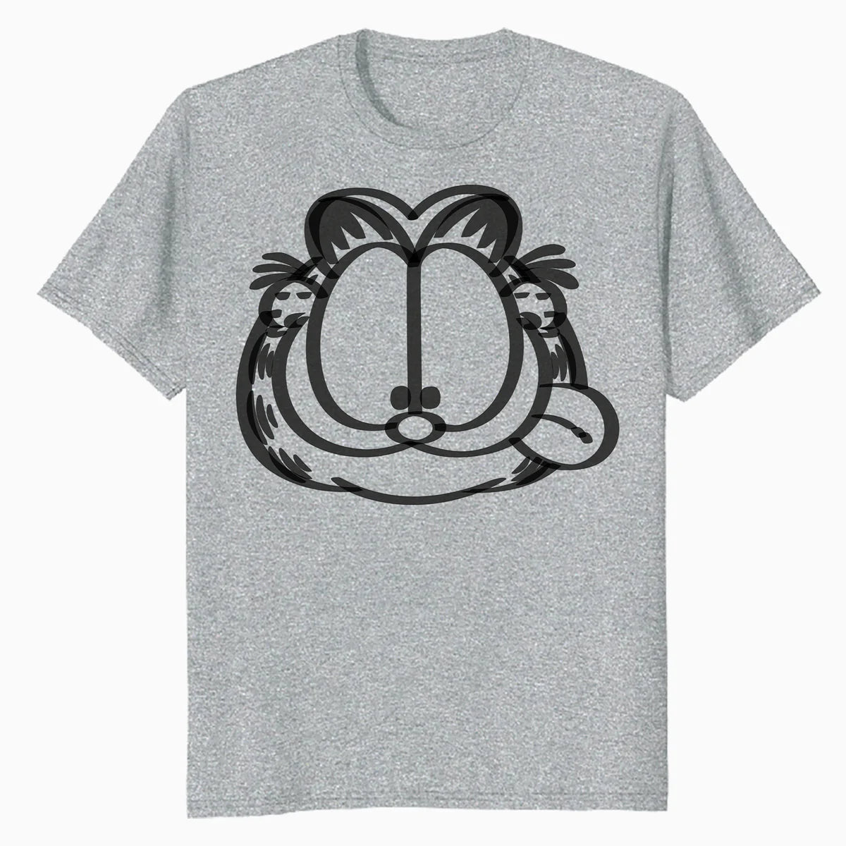 Garfield Hungry Cat Lasagna Addict Face Stencil Epic Retro Official Men's T-Shirt