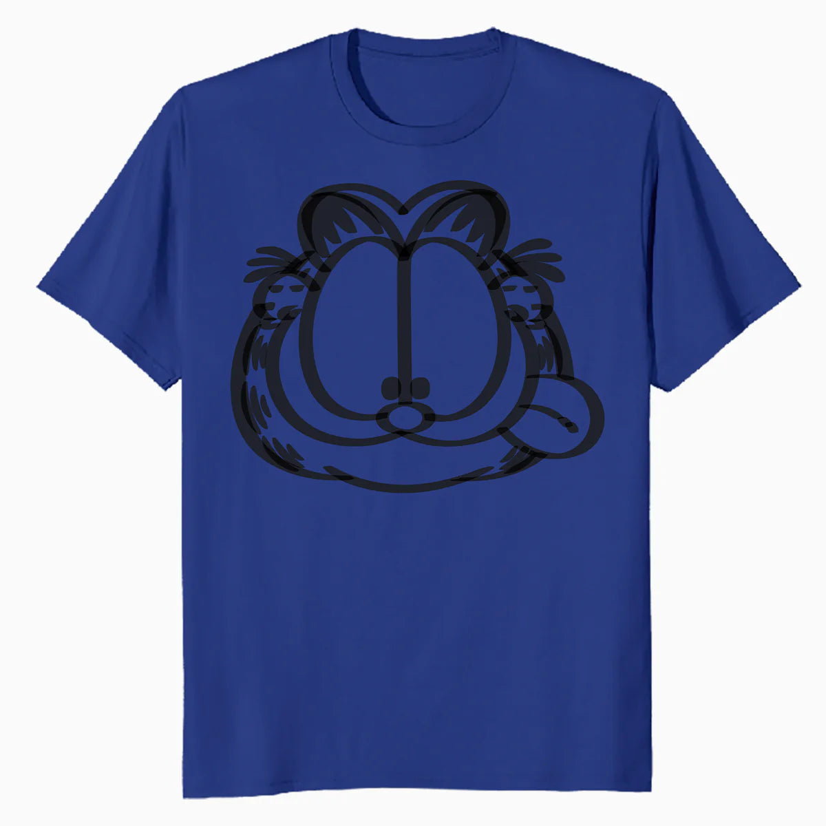 Garfield Hungry Cat Lasagna Addict Face Stencil Epic Retro Official Men's T-Shirt