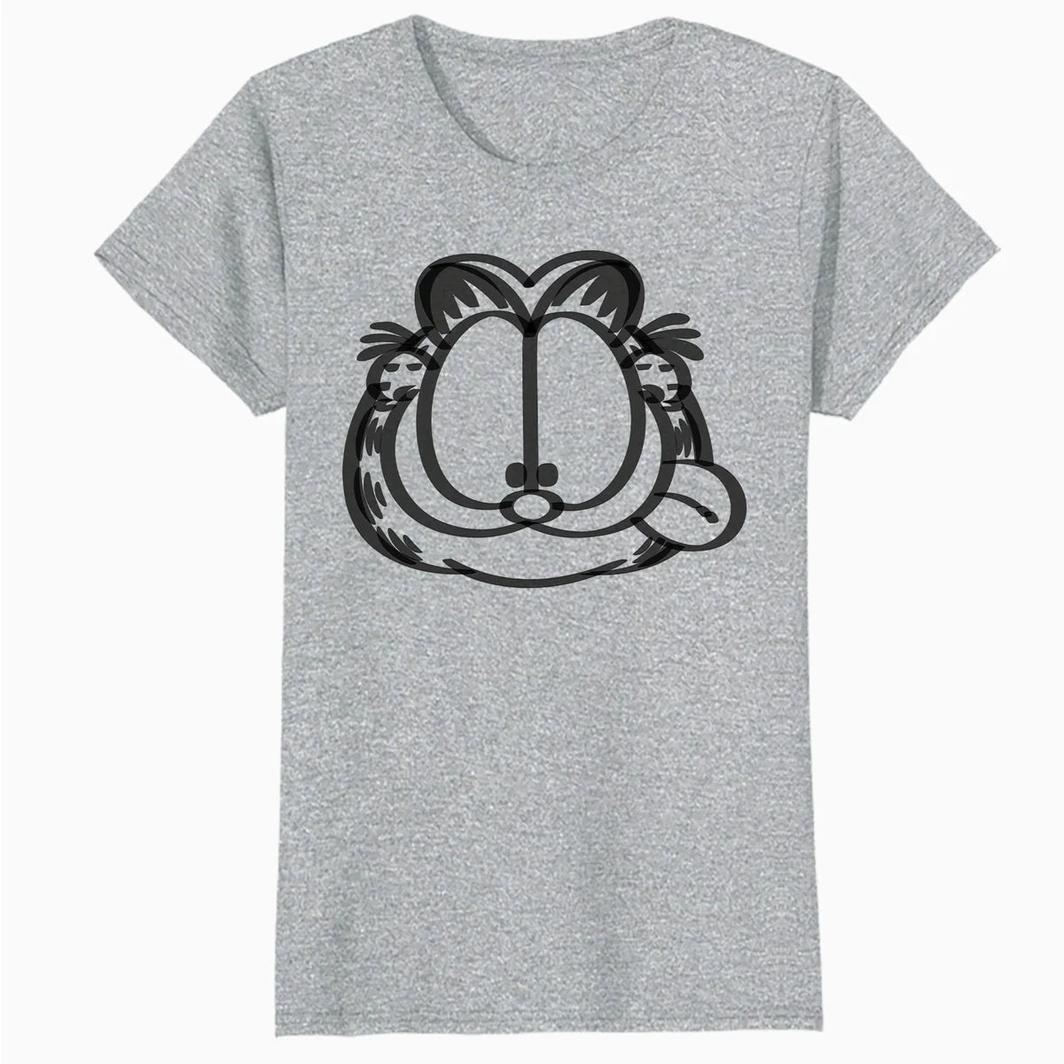 Garfield Hungry Cat Lasagna Addict Face Stencil Epic Retro Official Women's T-Shirt