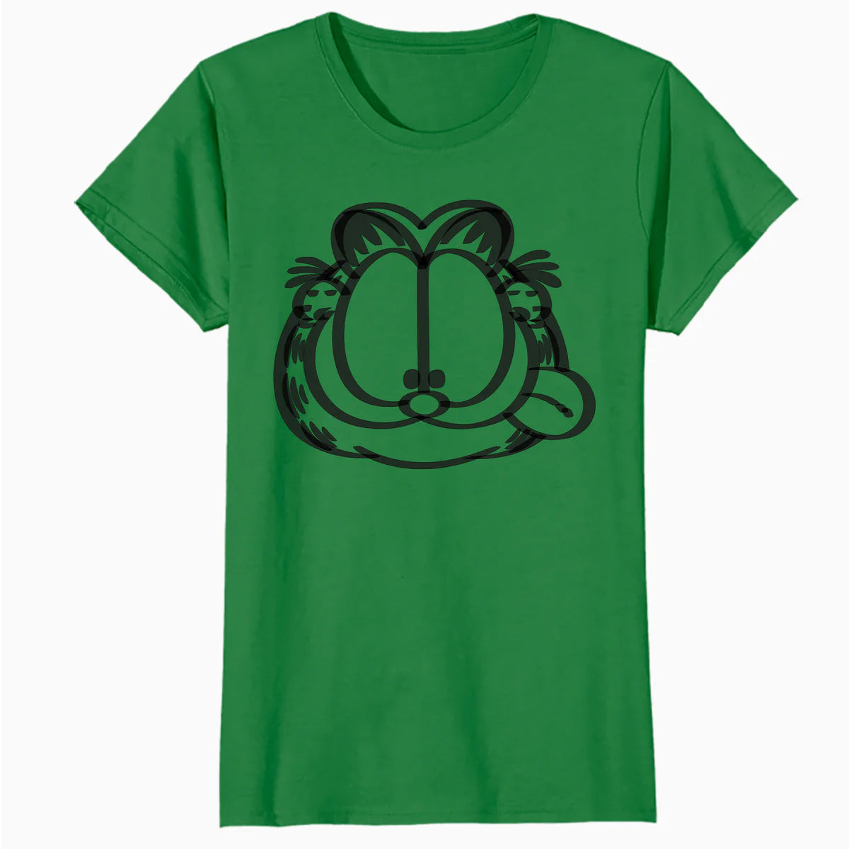 Garfield Hungry Cat Lasagna Addict Face Stencil Epic Retro Official Women's T-Shirt