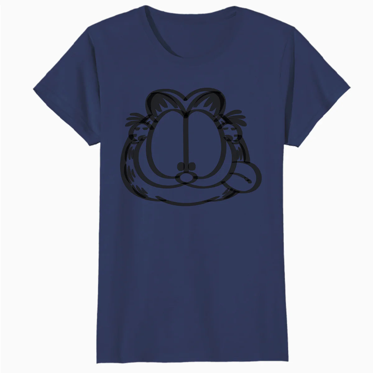 Garfield Hungry Cat Lasagna Addict Face Stencil Epic Retro Official Women's T-Shirt
