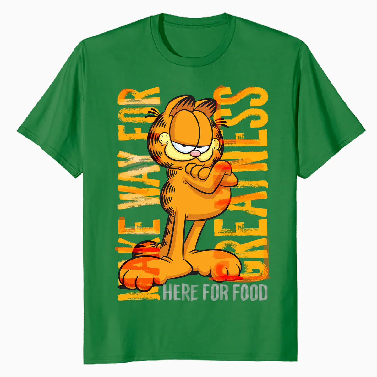 Garfield Hungry Cat Lasagna Addict Pose Epic Cartoon Retro Official Men's T-Shirt