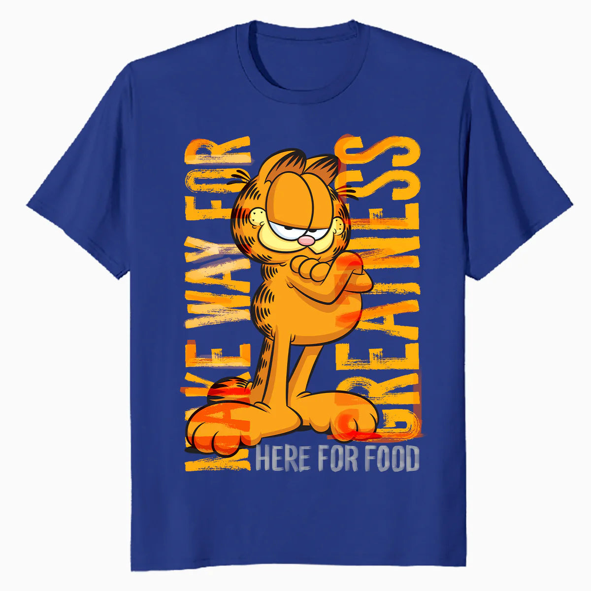 Garfield Hungry Cat Lasagna Addict Pose Epic Cartoon Retro Official Men's T-Shirt