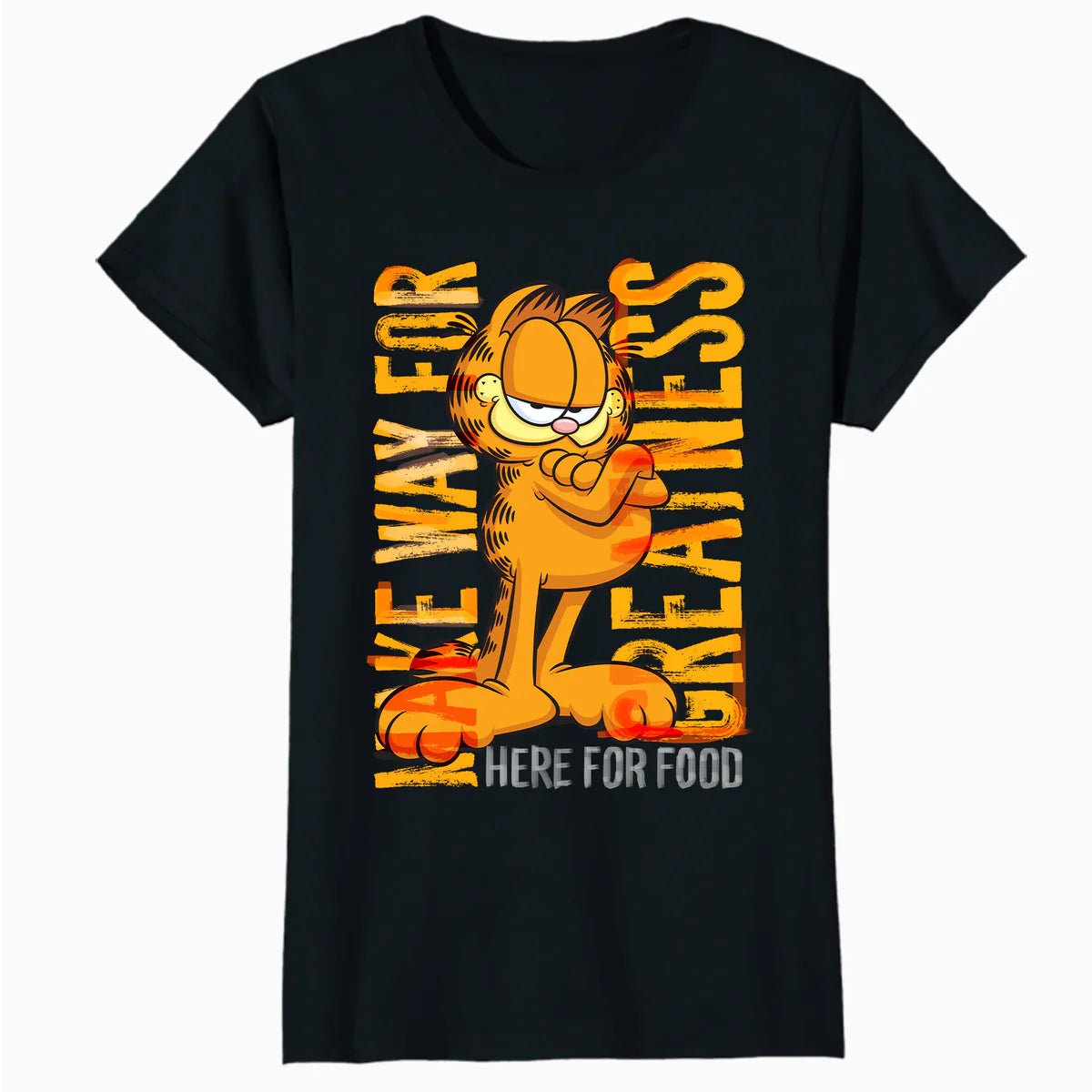 Garfield Hungry Cat Lasagna Addict Pose Epic Cartoon Retro Official Women's T-Shirt