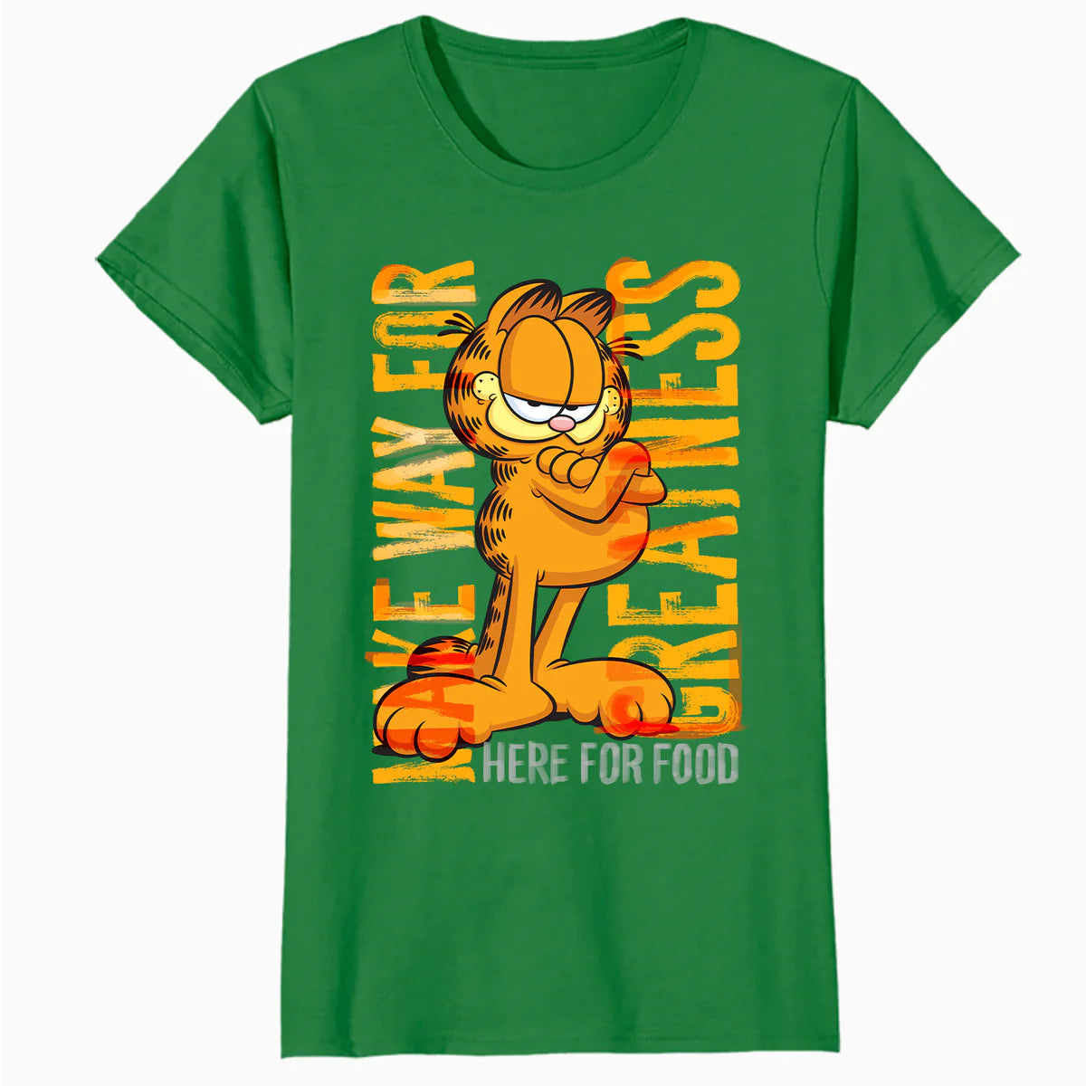 Garfield Hungry Cat Lasagna Addict Pose Epic Cartoon Retro Official Women's T-Shirt