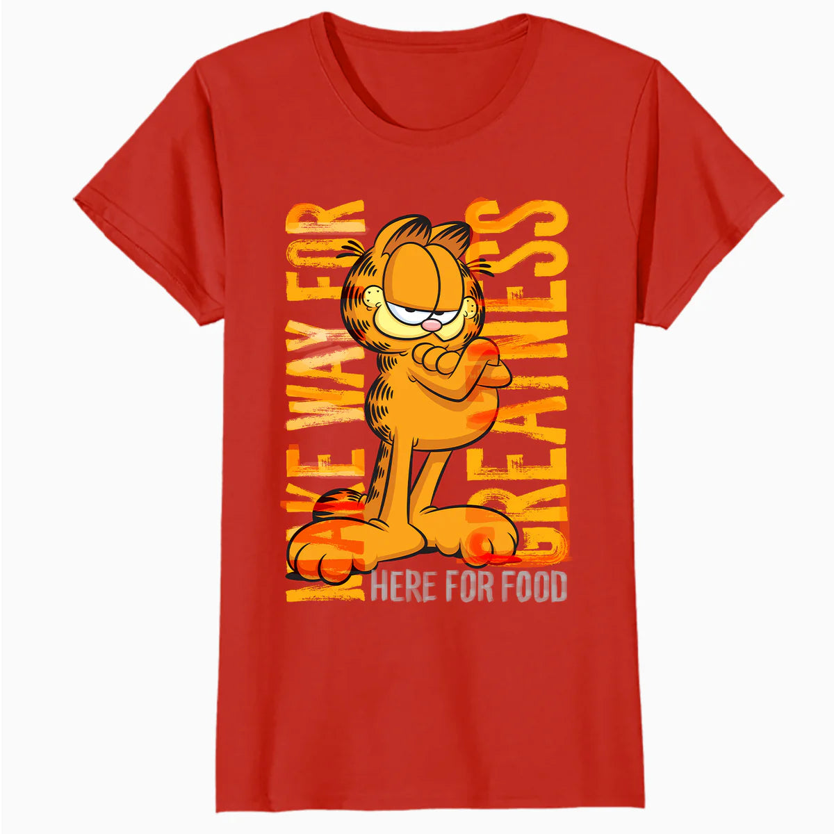 Garfield Hungry Cat Lasagna Addict Pose Epic Cartoon Retro Official Women's T-Shirt