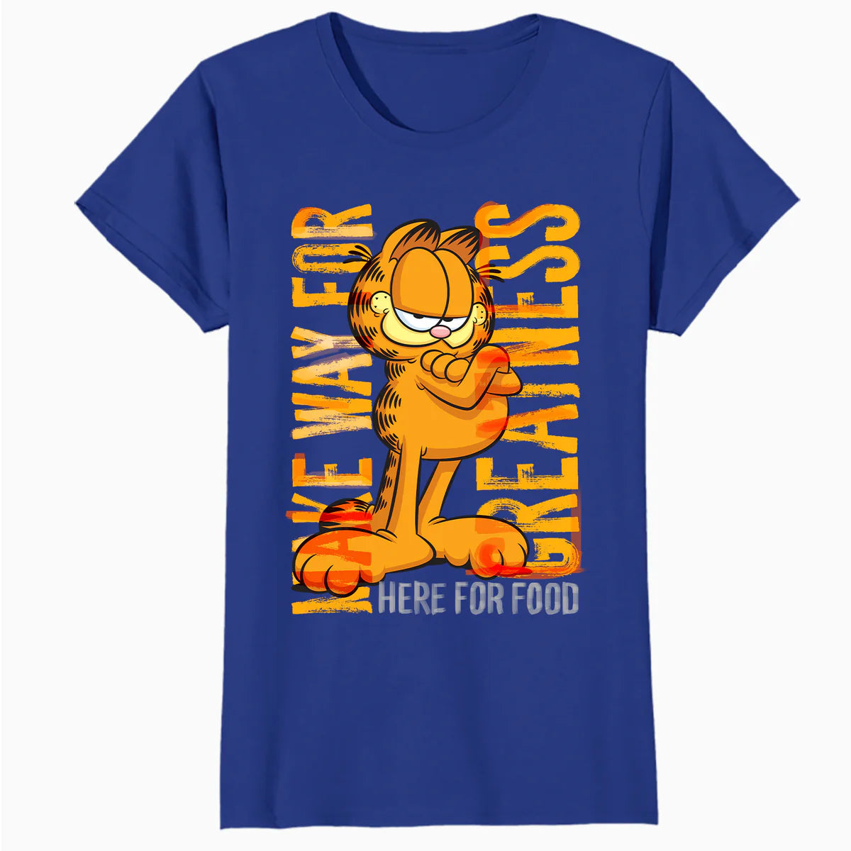 Garfield Hungry Cat Lasagna Addict Pose Epic Cartoon Retro Official Women's T-Shirt