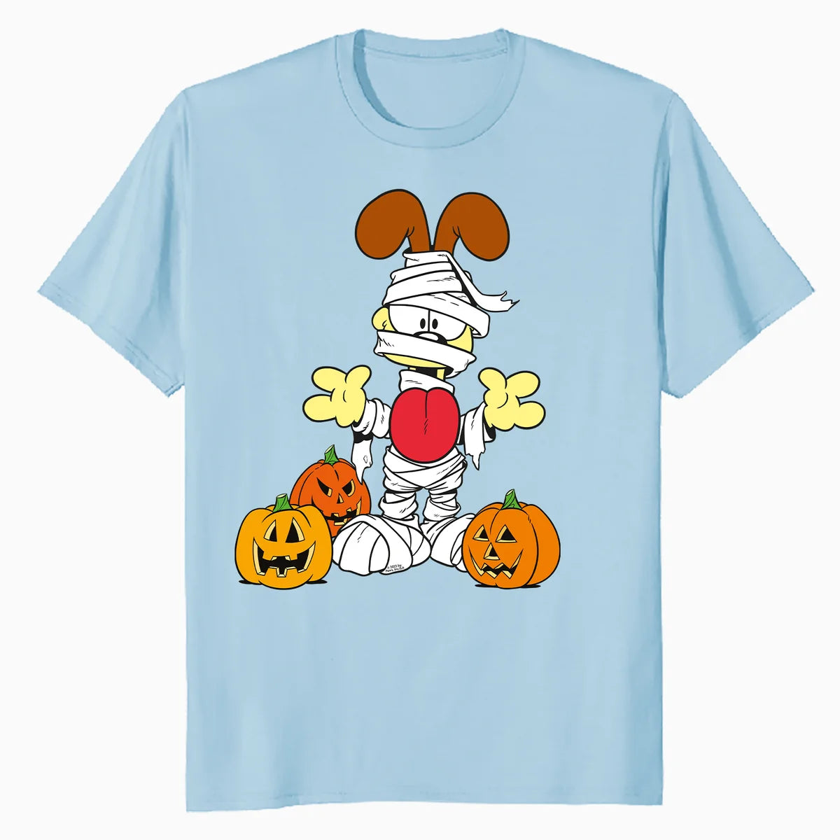 Garfield Odie Halloween Mummy Ghouls Pumpkins Zombie Classic Official Men's T-Shirt
