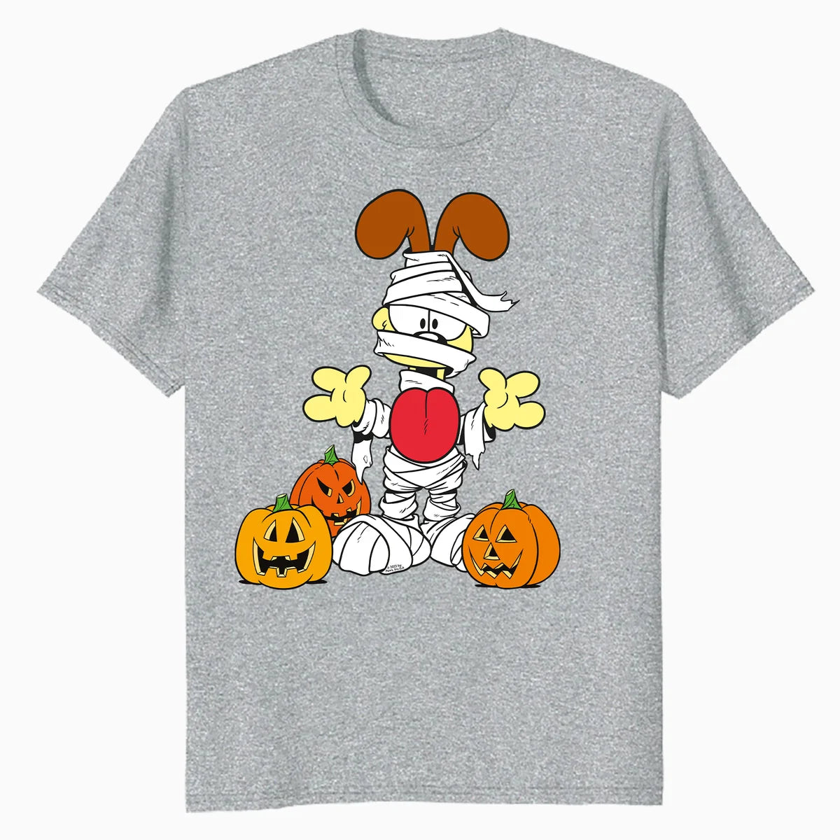 Garfield Odie Halloween Mummy Ghouls Pumpkins Zombie Classic Official Men's T-Shirt