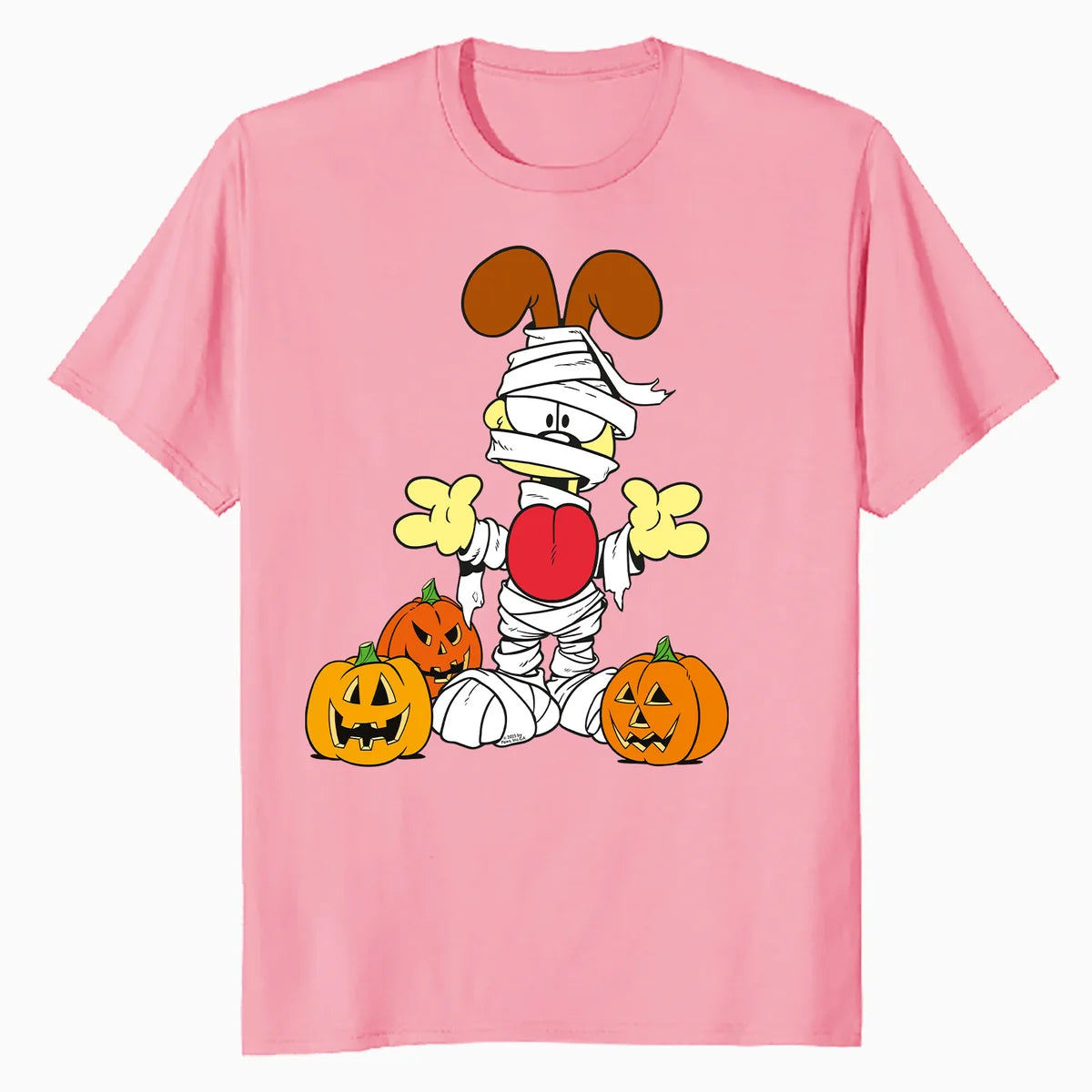 Garfield Odie Halloween Mummy Ghouls Pumpkins Zombie Classic Official Men's T-Shirt